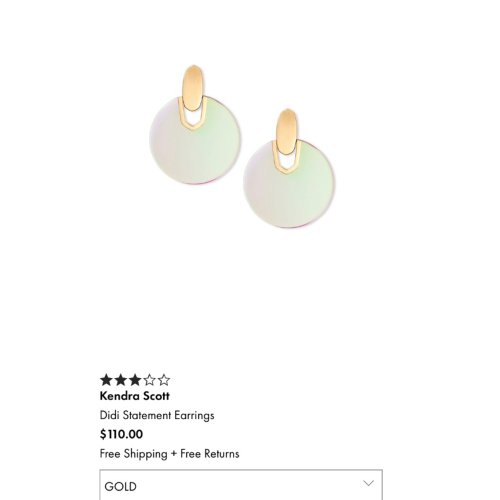 Kendra Scott Didi Gold Earings